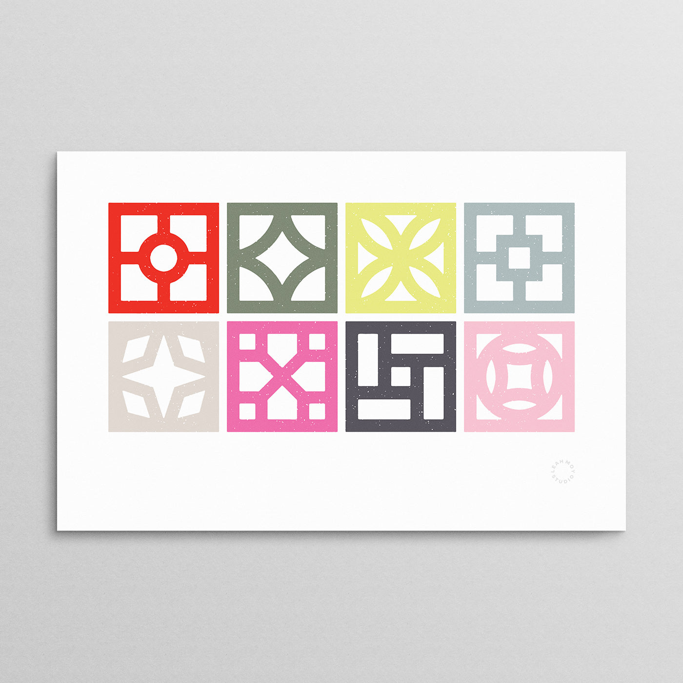 Breeze Block Grid (large) Art Print