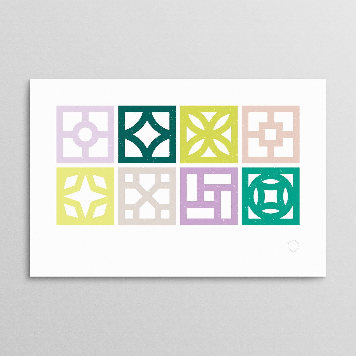 Breeze Block Grid (large) Art Print