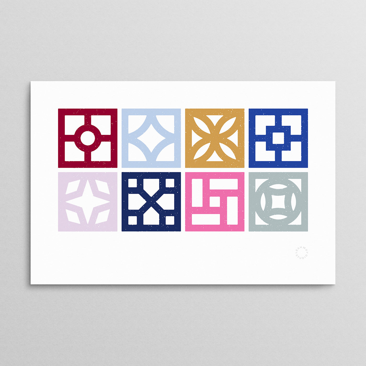 Breeze Block Grid (large) Art Print