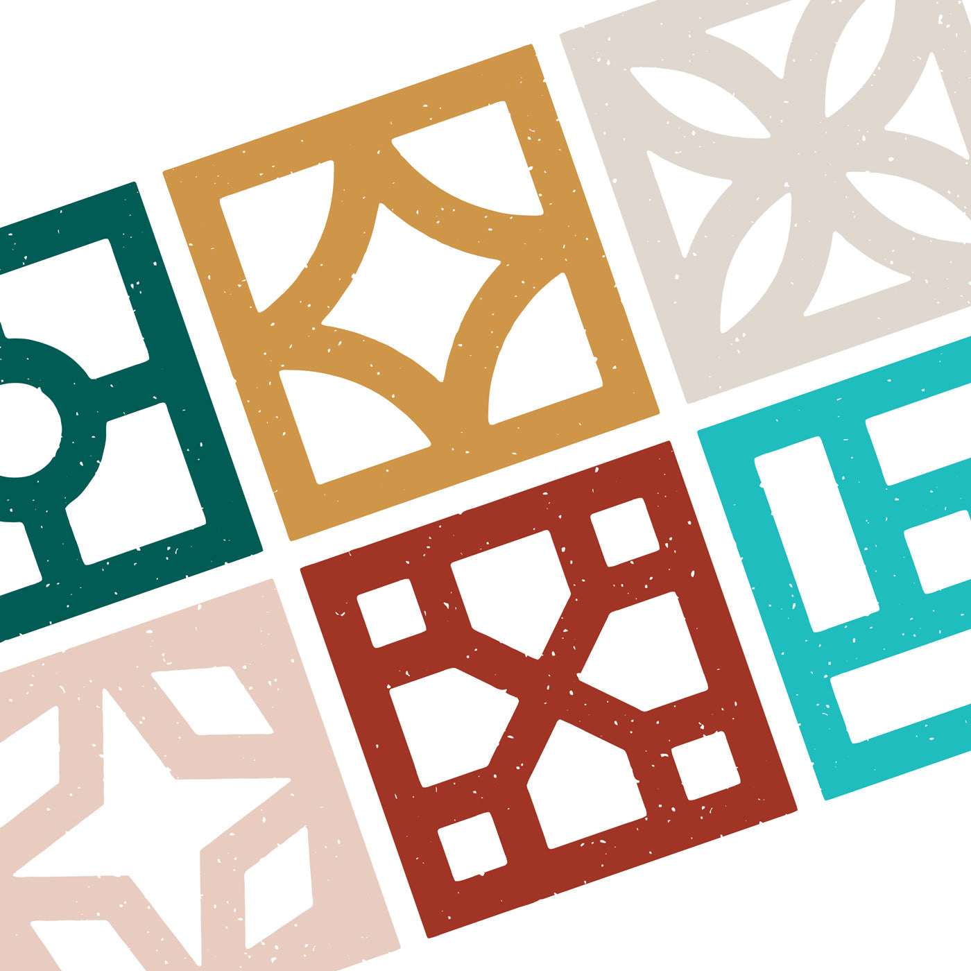 Breeze Block Grid (large) Art Print