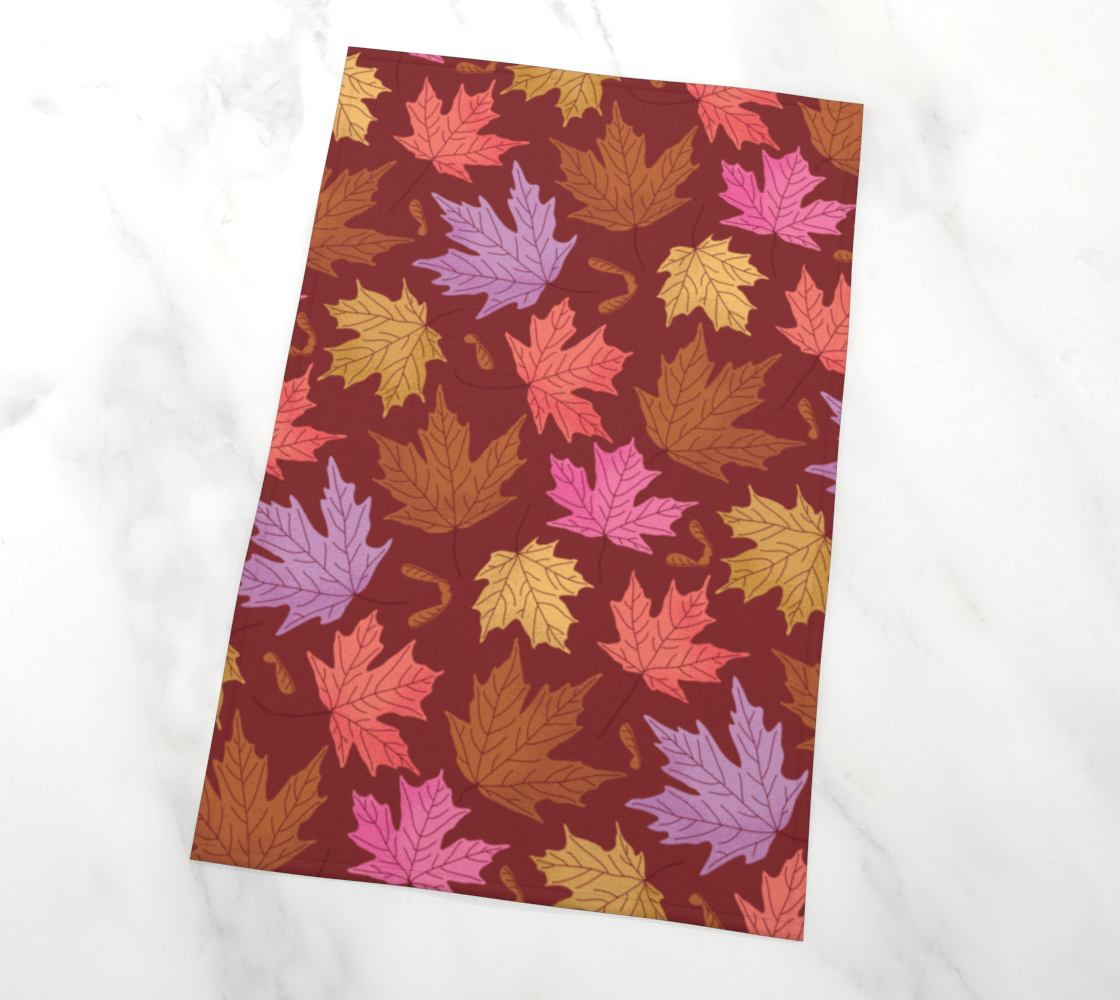 Sugar Maples Tea Towel in Terracotta