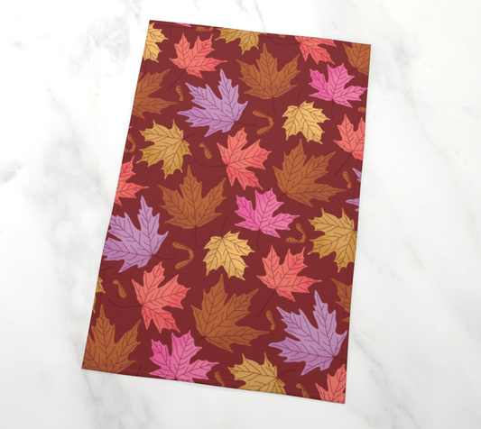 Sugar Maples Tea Towel in Terracotta