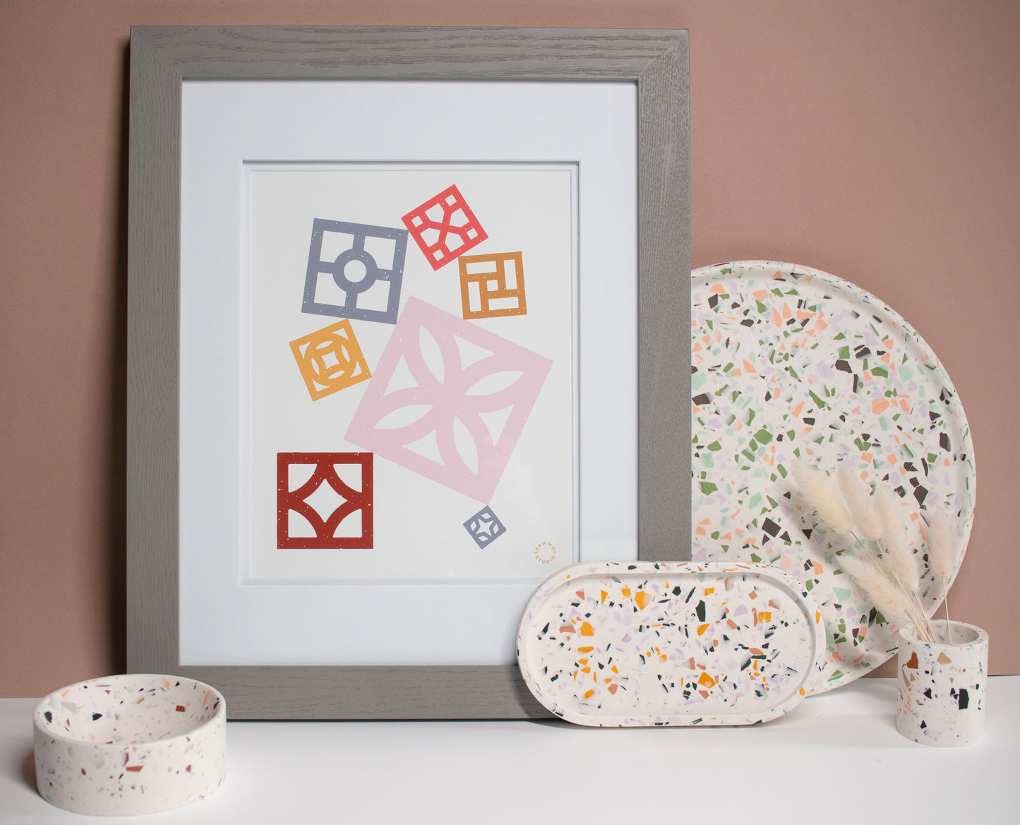 Breeze Blocks Stack Art Print