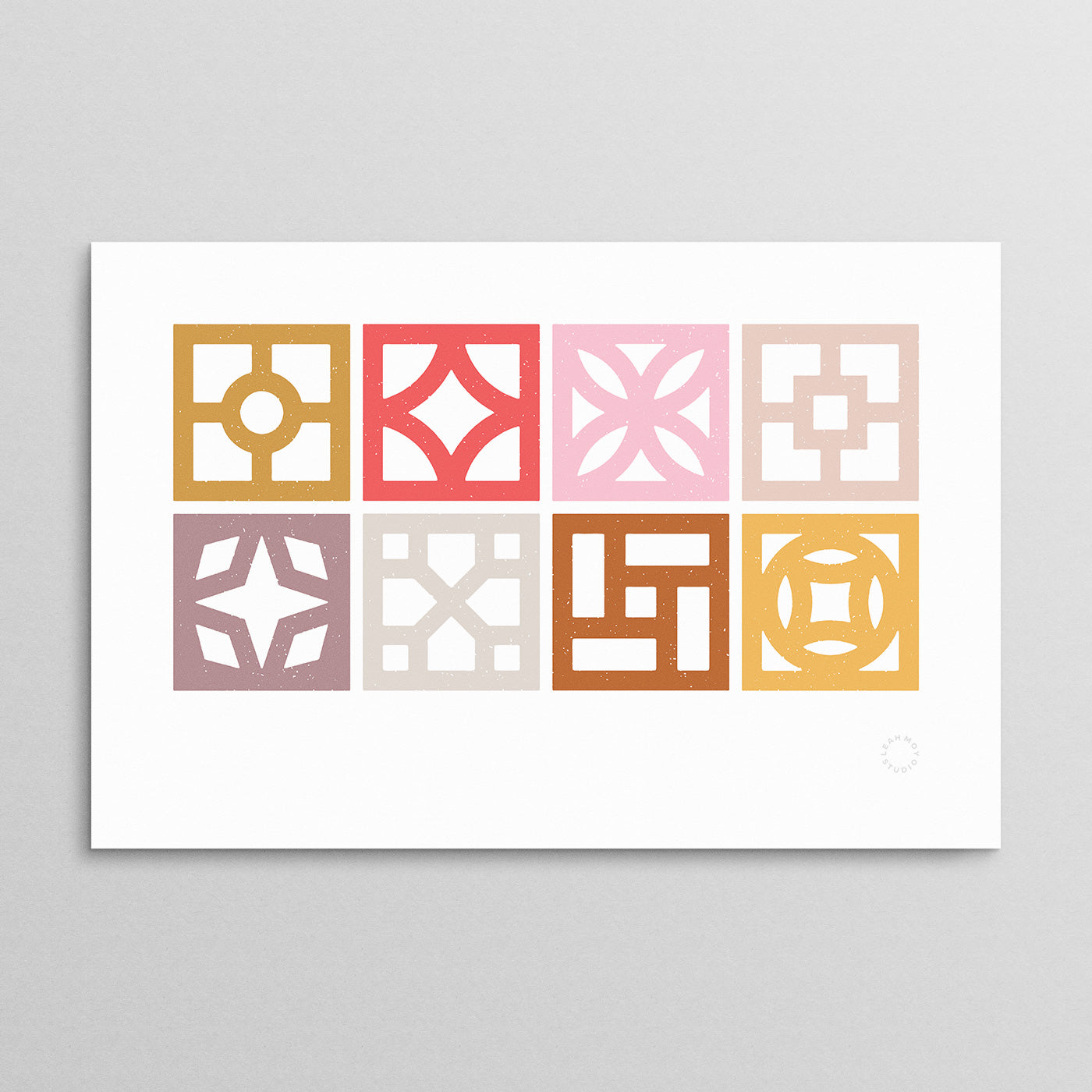 Breeze Block Grid (large) Art Print