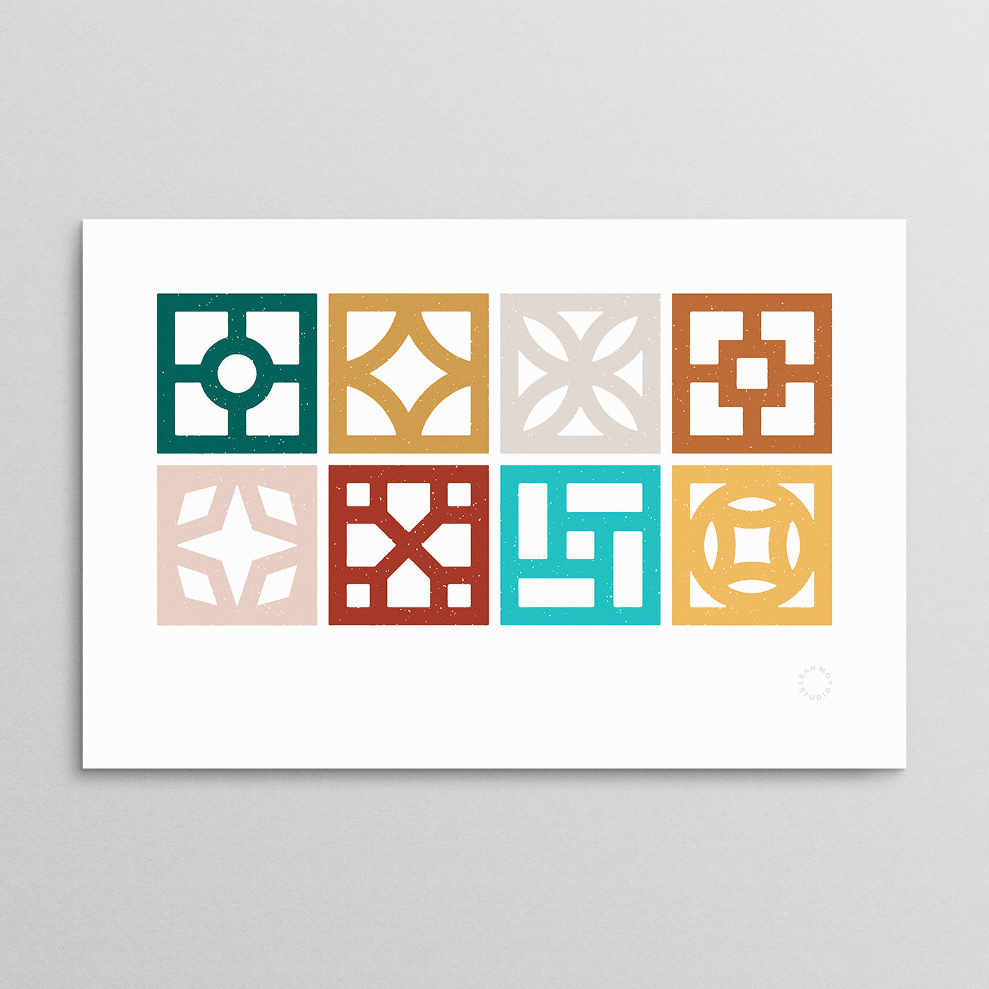 Breeze Block Grid (large) Art Print